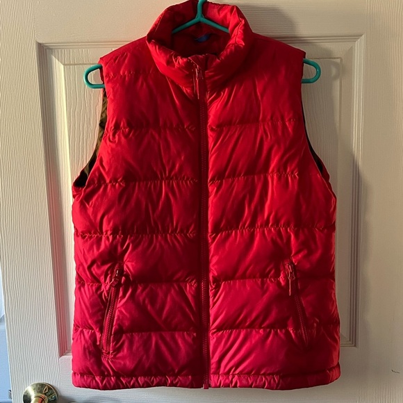 Lands' End Jackets & Blazers - Lands End Red Puffer Vest